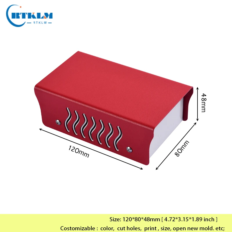 Small Desktop Box DIY Power Distribution Box Iron Electric Box Iron Junction Box Iron Instrument Enclosure 120*80*48mm