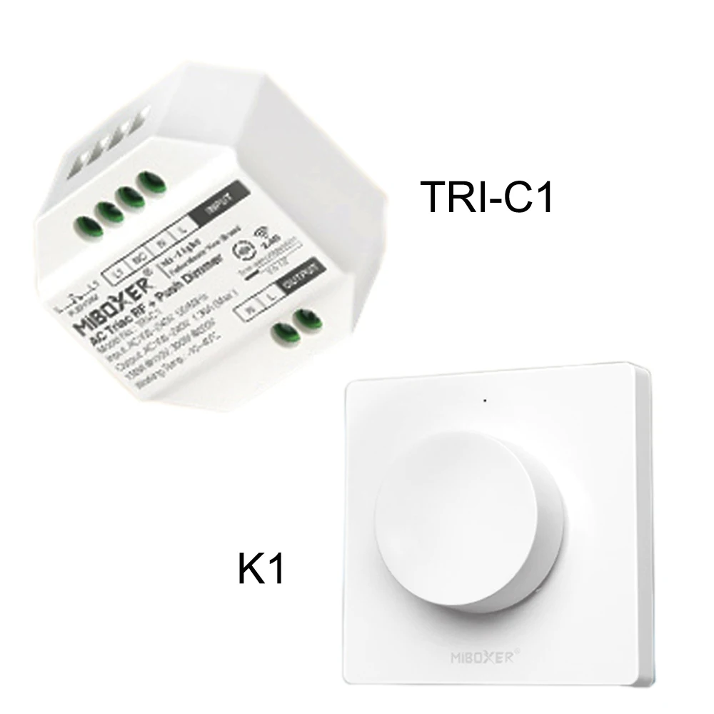 Miboxer TRI-C1 AC110V-220V 2.4GHz Triac częstotliwość radiowa bezprzewodowy przycisk przełącznik LED ze ściemniaczem kontroler żarówka