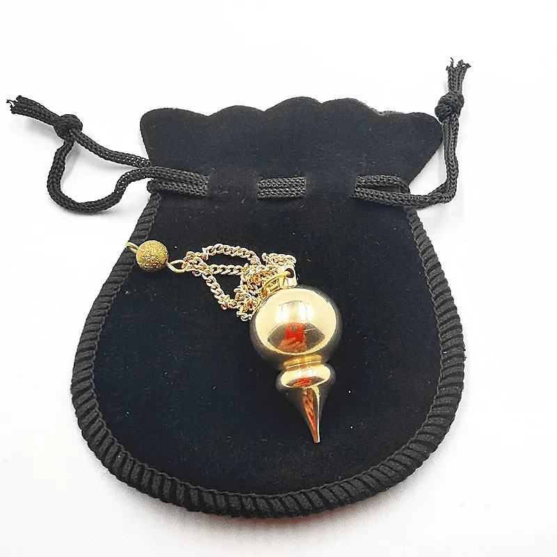 Ya.x New pendulums for dowsing Copper meatl Charms reiki pendule Natural Stone Amulet Healing Pyramid spiritual Chakra Amule