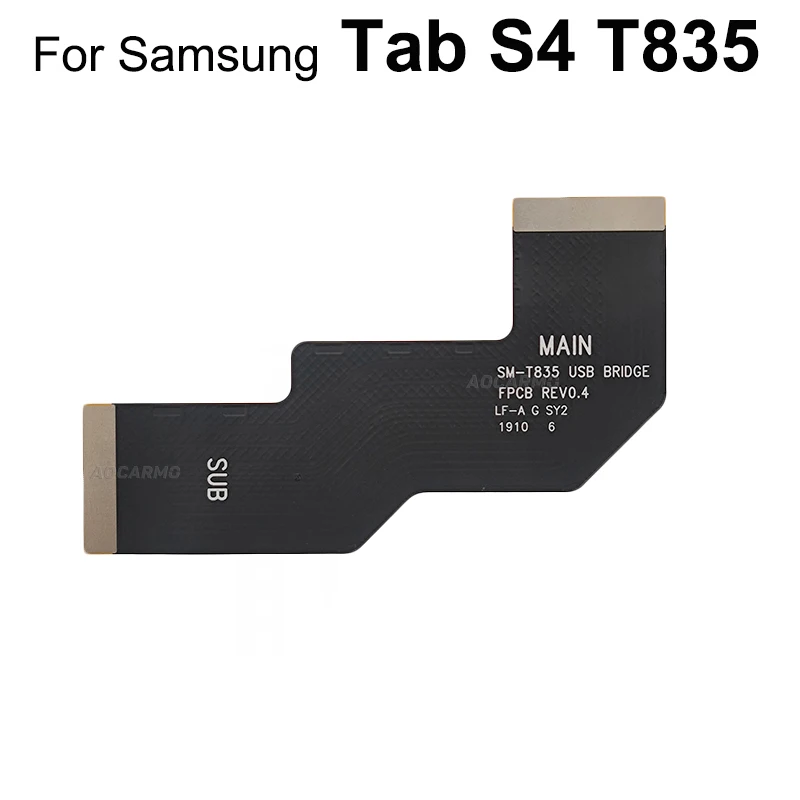 Aocarmo-conector de placa base para Samsung GALAXY Tab S4, pieza de reparación de Cable flexible, T835, t830