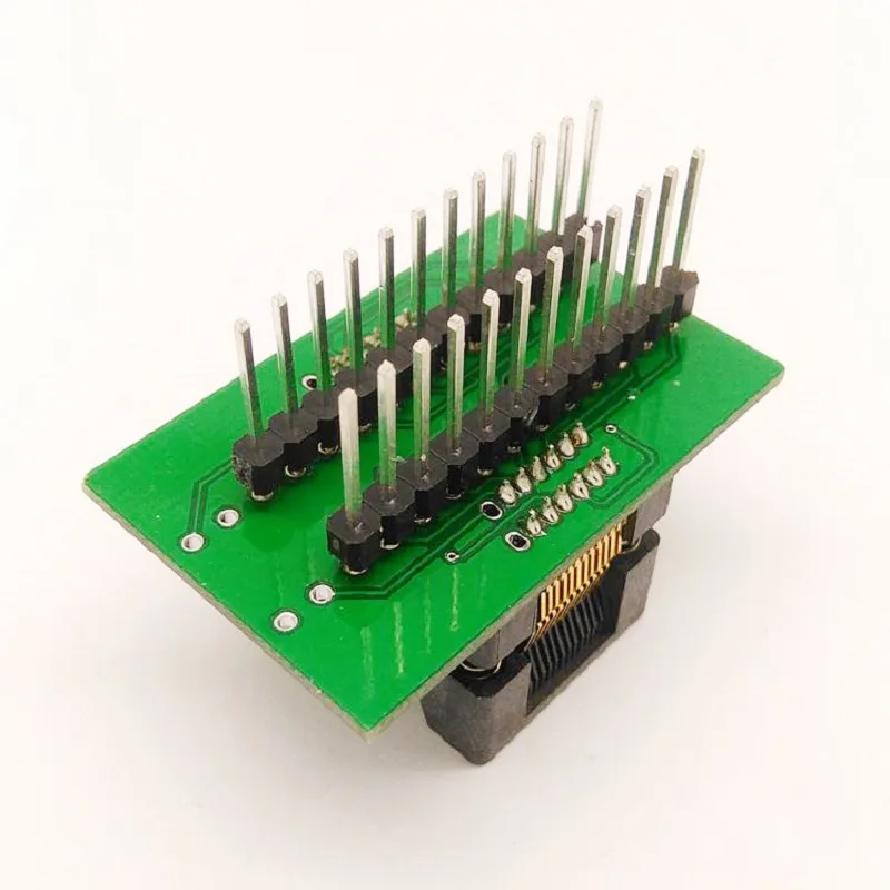 SSOP24/TSSOP24 IC소켓 피치0.65 IC 폭4.4 ~ DIP24 프로그래밍 소켓 플래시 테스트 ZIF 어댑터 고온/저온 30V 50mΩ