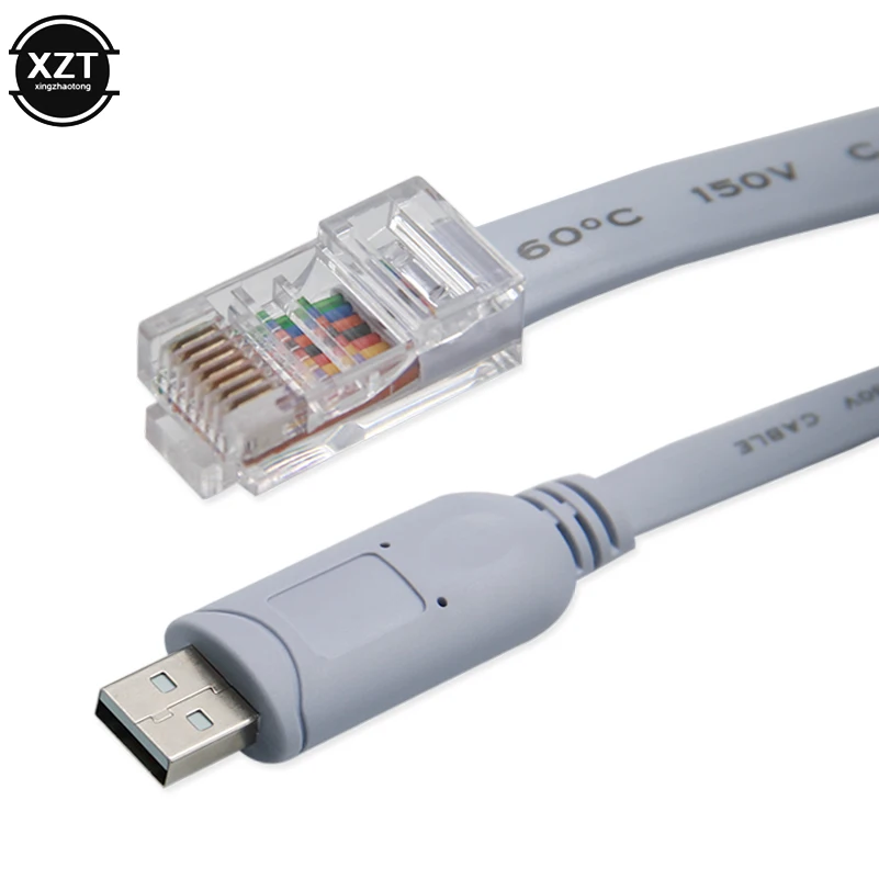 1.8M USB Rs232 Ke RJ45 Kabel Konsol untuk Cisco H3C Codhuawei Fortinet Router Ftdi USB Kabel Ekstensi Konsol
