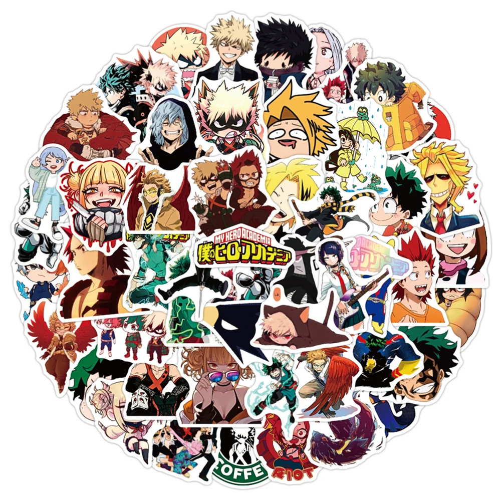 10/30/50PCS New My Hero Academy Anime Graffiti Sticker Car Trolley Case Notebook Waterproof Sticker Wholesale