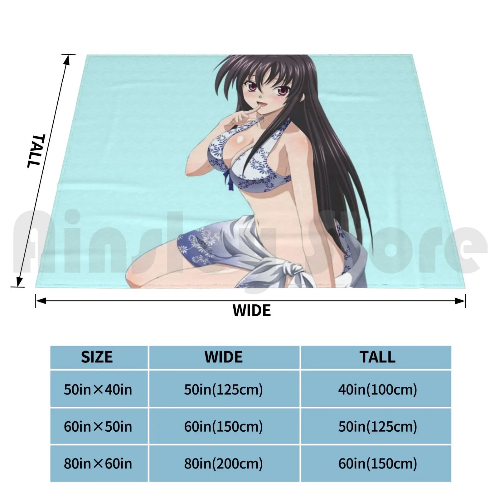 High School Dxd Raynare Waifu Chibi Blanket For Sofa Bed Travel Chibi Anime Manga Waifu High School Dxd Rias