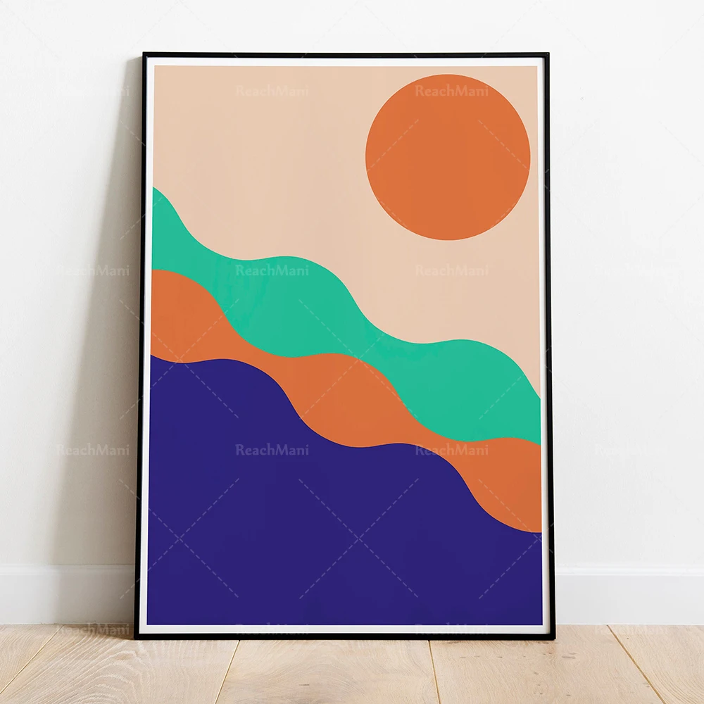 Number Thirteen | Graphic Design Print | Wall Art | Digital Poster | Bold Colour | Texture Design | Modern Bauhaus Art | Abstra