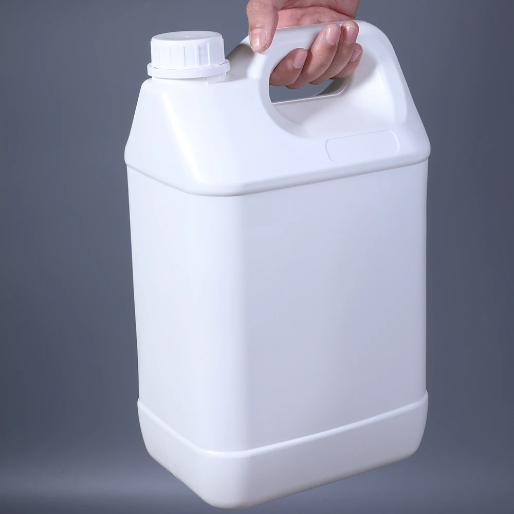 5L Empty Square Plastic Jerry Can Food Grade Thicken Liquid Container Essence Sample Leak Proof Bottle 1PCS