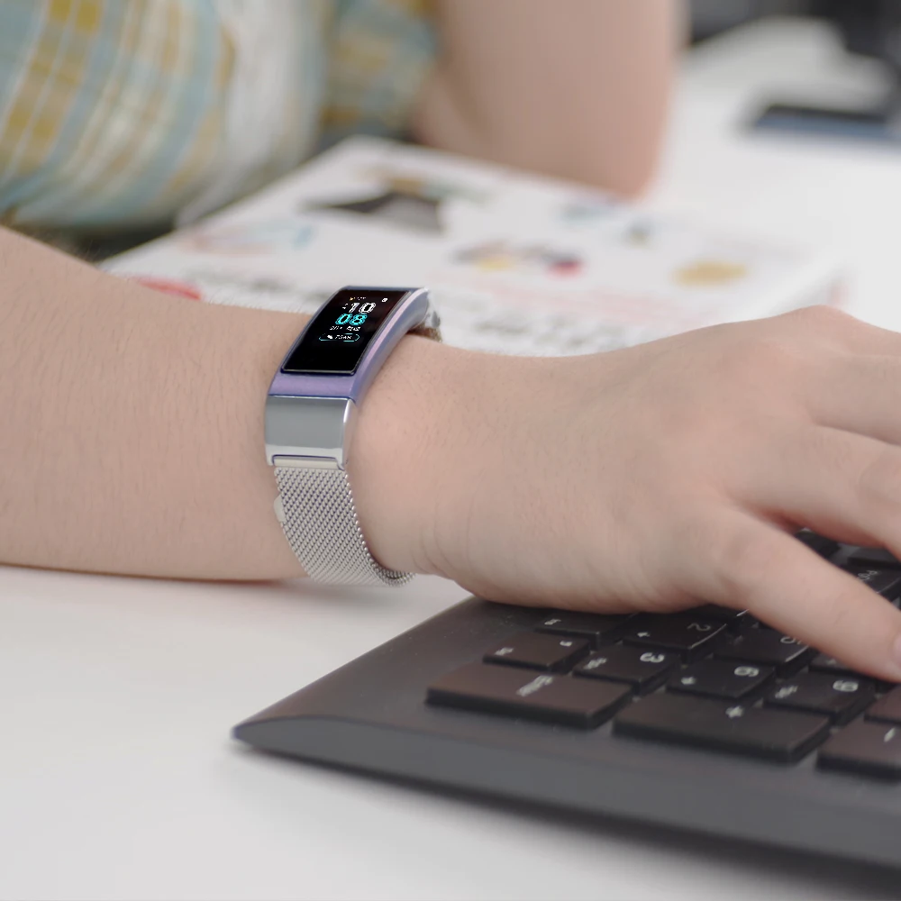 สำหรับ Huawei Band 4 Pro โลหะข้อมือสร้อยข้อมือสแตนเลสสายรัดข้อมือสำหรับ Huawei 3 Pro เปลี่ยน Pulsera สำหรับ Huawei 3 แถบ