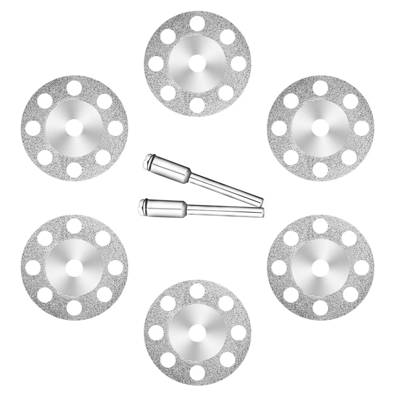 10Pcs/set Dremel Diamond Cutting Disc For Dremel Rotary Tools Accessories with 2 Mandrel