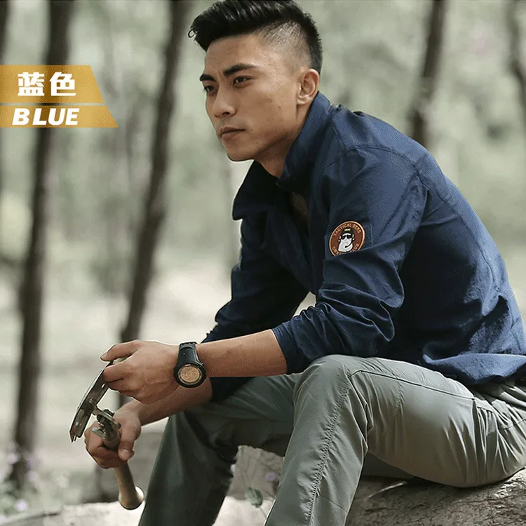 Archon Outdoor Men Tactical Windbreaker Sports Jacket 2020 Summer Men Lightweight Breathable Waterproof Quick-drying Clothing