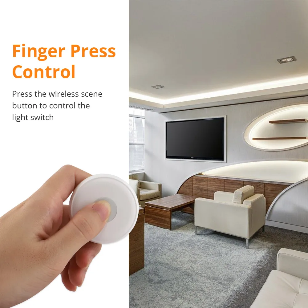 Zemismart Tuya Zigbee Wireless Switch Mini Scene Button One Key Control Home Automation Battery Powered Smart Life App Control