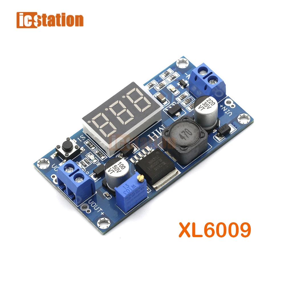 DC-DC XL6009 Digital Boost Step Up Power Supply โมดูล4.5-32V To 5-52V-แรงดันไฟฟ้า Regulator LED โวลต์มิเตอร์