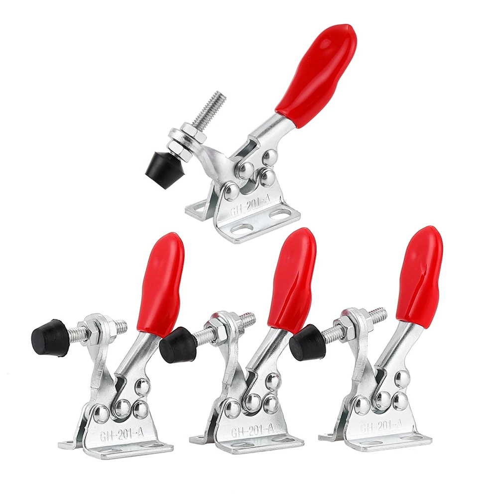 4pcs 201A Horizontal Toggle Clamp Quick-Release Toggle Clamps Set Woodworking Fix Clip Tool  for Carpentry Hand Tools
