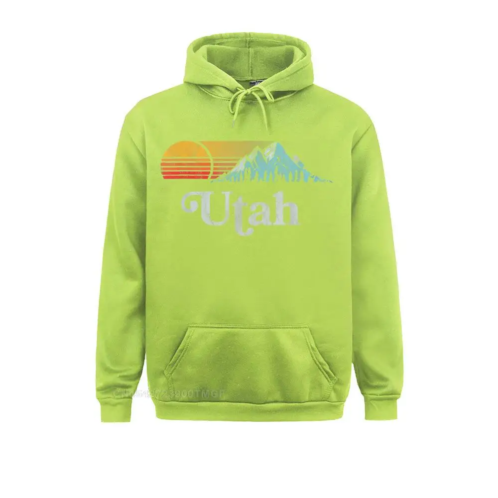 Brand Youth Sweatshirts Utah Vintage Mountain Sunset Eighties Retro Graphic T-Shirt Normal Hoodies Sportswears Long Sleeve