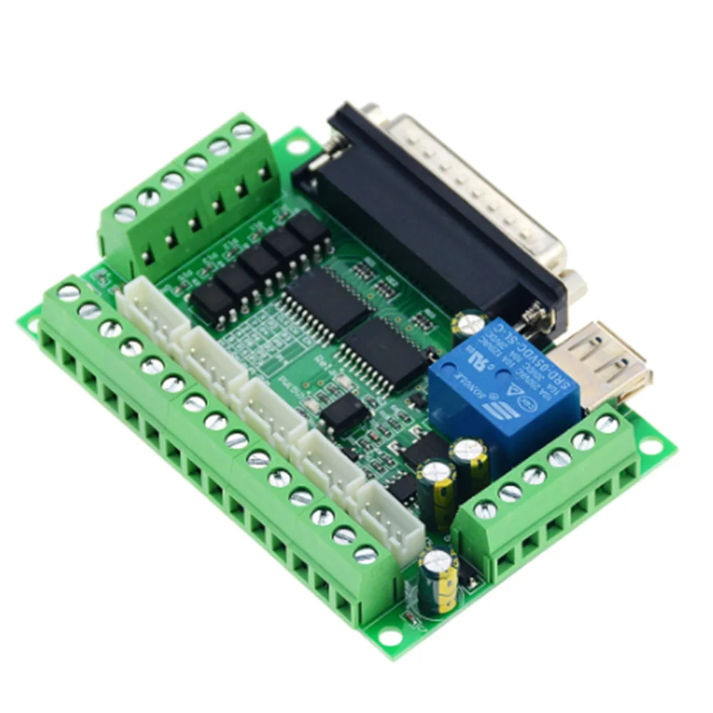 1PCS MACH3 Engraving Machine 5 Axis CNC Breakout Board With Optical Coupler For Stepper Motor Drive Controller