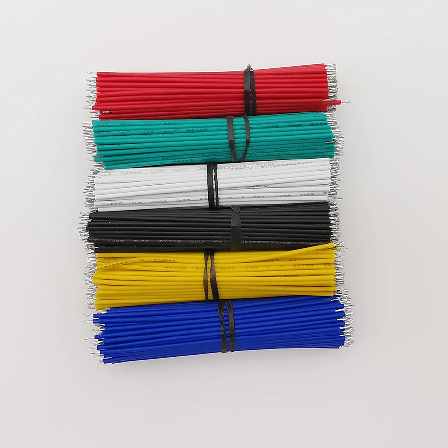 100Pcs Tin-Plated Breadboard PCB Solder Cable 24AWG Fly Jumper Wire Cable Tin Conductor Wires 1007-24AWG Connector Wire