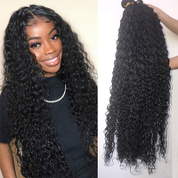 Malaysian Kinky Curly Hair Bundles 30 32 34 36 40 Inch 1 3 4 Bundles Natural Black Human Hair Extensions Thick Remy Fashion Hair