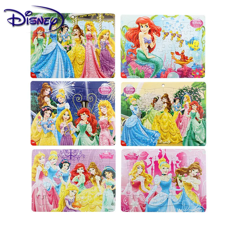 Disney 40 Piece Puzzle Princess / Ice Princess Box 3-5 Years Puzzle Puzzle Children Gift Puzzle Random Pattern