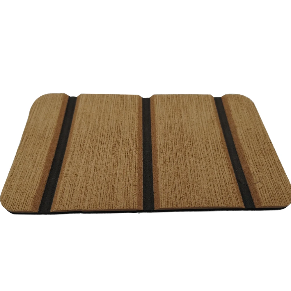 

Light Brown Sample Foam Teak Decking Sheet for Yacht Marine Carpet Flooring Mat Non Skid Self Adhesive Sea Deck Boat Accessories