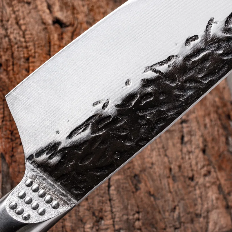 Japanese Chef Knife Handmade Forged Kiritsuke Kitchen Knife Stainless Steel Knife for Meat Fruit Fish Vegetables Butcher Knife