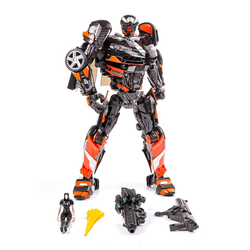 Transformation toy  PVC cool sports car deformation anime figure robot children's birthday gift  box