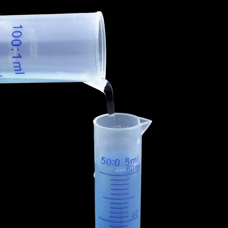 6pcsMeasuringCylinder10ml/50ml/100ml Graduated CylinderClearPlastic Measuring Graduated Cylinder Set with Double Sided Markings