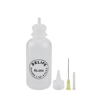 RELIFE RL-054 50ML iğne ucu plastik sıvı alkol şişe akı konteyner cep telefonu temizleme kaynak onarım araçları için