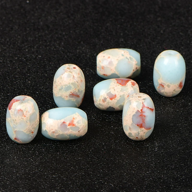 4A Natural Agalmatolite Barrel Quartz Crystal Single Bead DIY Beads Jewelry Making
