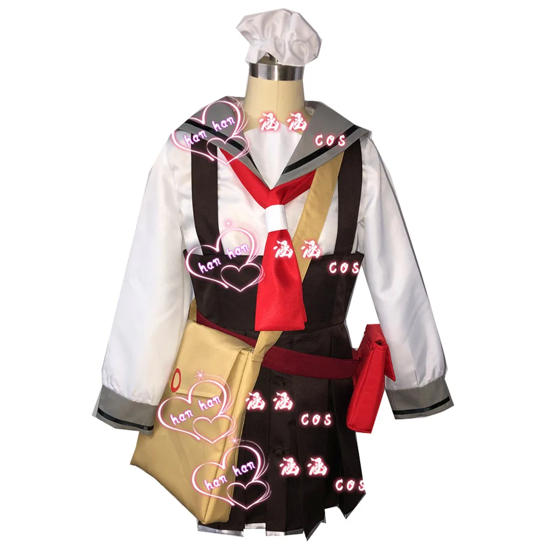 2021 Anime Bakemonogatari Monstory Sengoku Nadeko Dress Cosplay Costume with bags