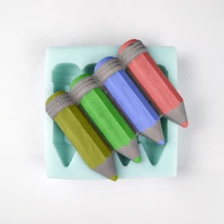 PRZY Pencil Mold Soap Molds Handmade Mould Silicone Colored Pencils Molds Fondant Soap Clay Resin Candle Mould