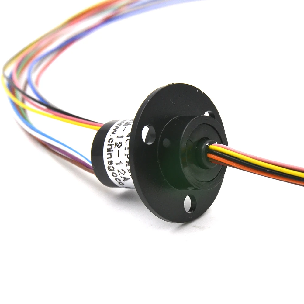 Micro Slip Ring 2/4//6/8/12/24 Kanal 2A 12,5mm/15,5mm Drehen Esstisch Slip Ring Elektrische Sammler Ringe