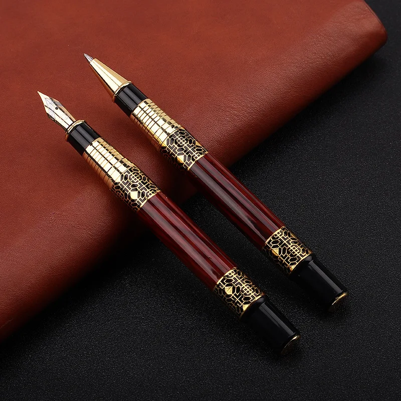 High Quality Luxury Metal Ballpoint Pen Sculpture Pattern Roller Pen Office School Stationary BallPen