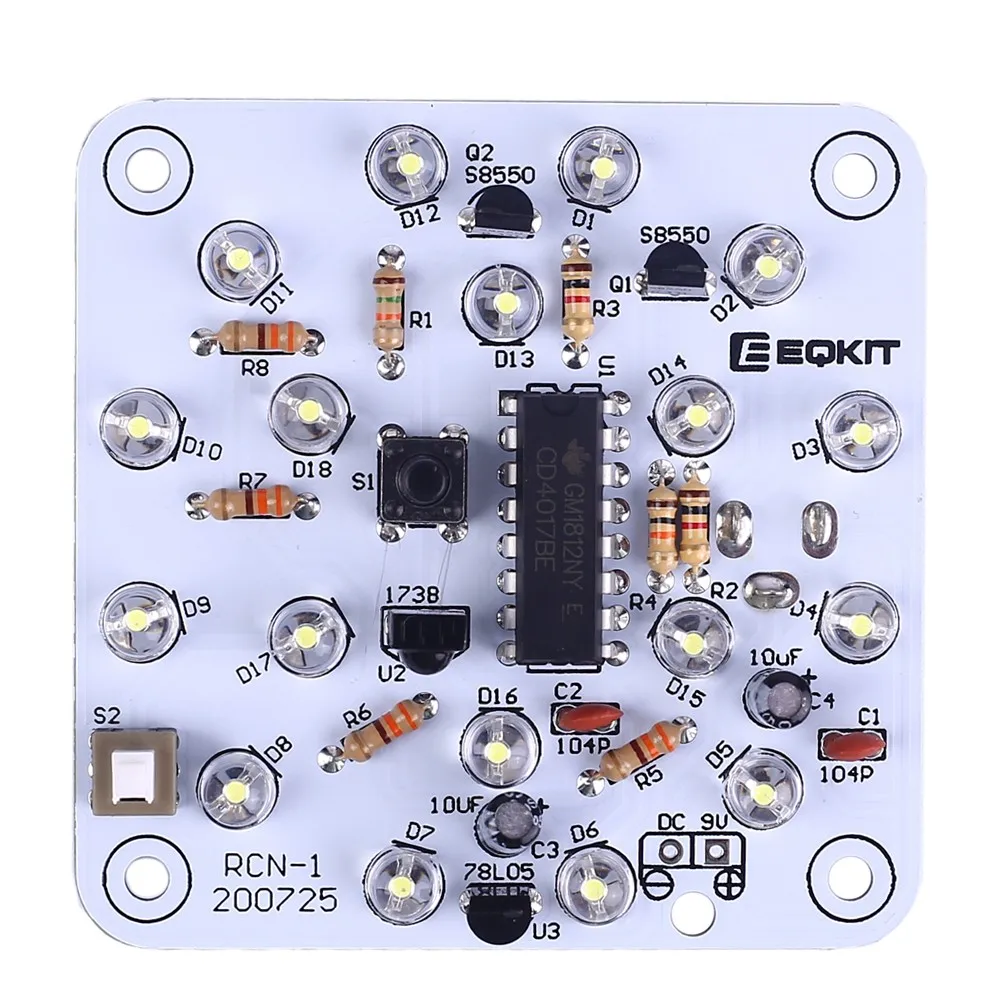 DIY Nightlight LED Kit DC 9-12V DIY Electronics Night-Light Lamp Photocontrol Light/Remote Control Soldering Project Practice