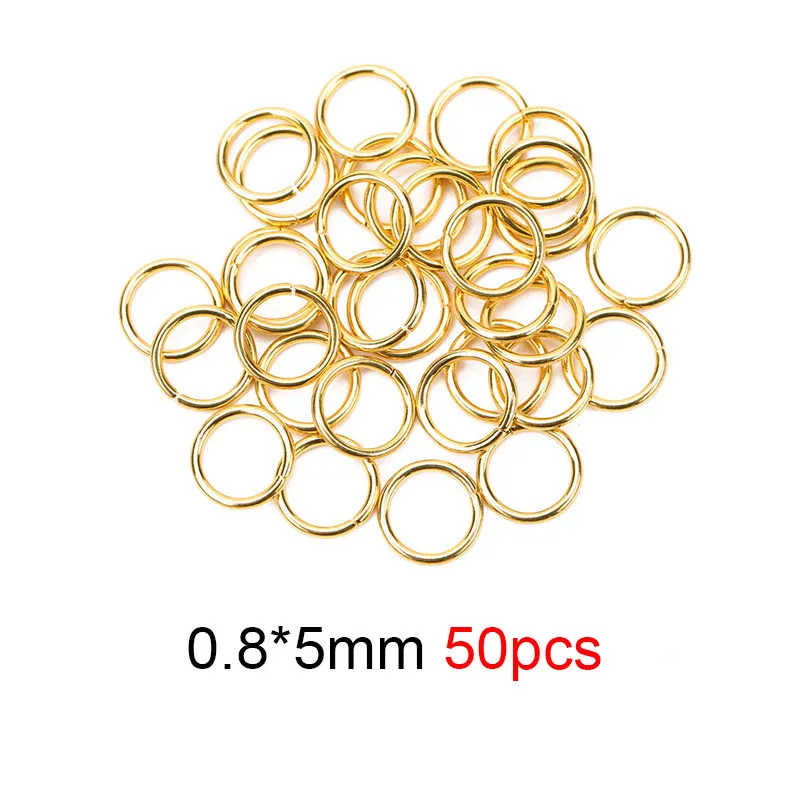 Stainless Steel Open Jump Rings, 50/100pcs Set