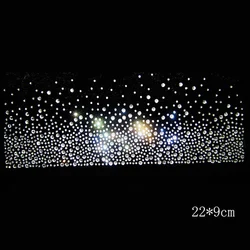 Gypsophila Sparkle Pattern Rhinestone Diamante Transfer Clothes Patches Sticker Iron On Design Hotfix Gem T Shirt Motif
