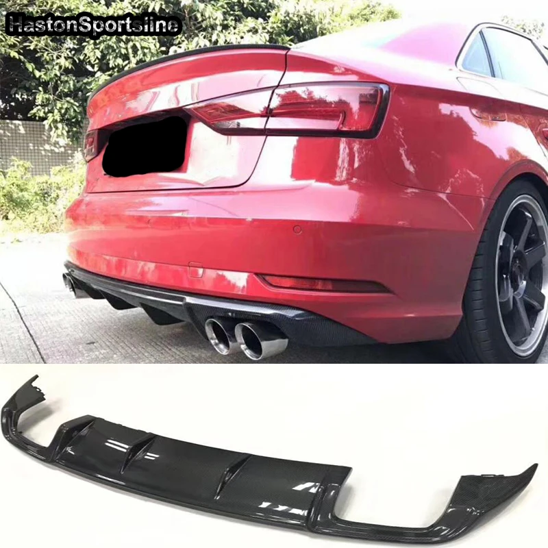 

For Audi Standard A3 Carbon Fiber Rear Body Kit Bumper Diffuser Auto Styling 2017 2018 2019 2020