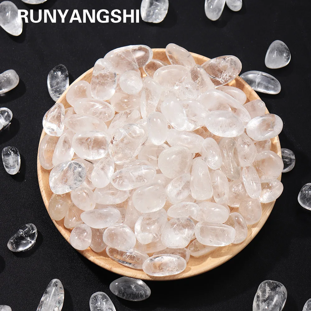 50g Natural Gemstone Clear Quartz Polished Tumbled Stones Gravels Healing White Crystal Minerals Specimen Aquarium Home Decor