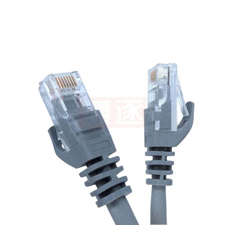 0.5 ft 0.65 ft 1 ft category 6 UTP round cable Ethernet cable network cable RJ45 patch cord grey cable