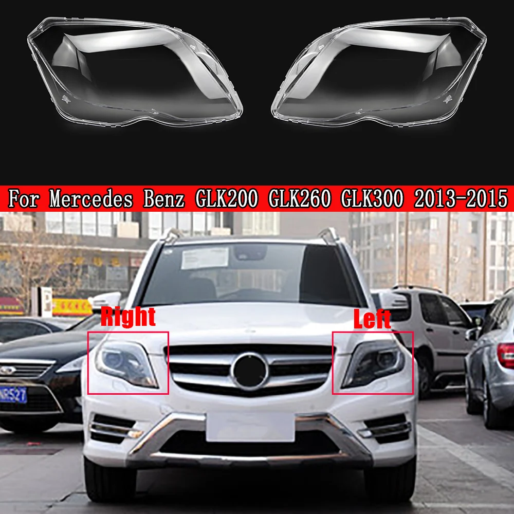 Headlight Cover For Mercedes-Benz GLK200 GLK260 GLK300 2013 2014 2015 Transparent Lampshade Plexiglass Replace Original Lens