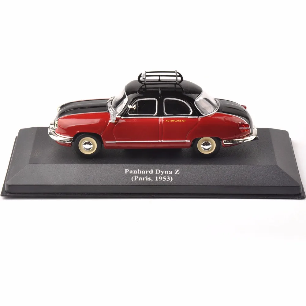 Cheap Kids 1/43 Toys Diecast IXO Red Taxi Model Panhard Dyna Z (Paris ,1953) Vehicle Car Toys New Year gift