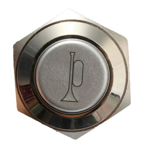 

High Head Car Interior Part Universal Car Push Button 16mm 12V Red LED Momentary Push Button Metal Switch Car Boat Speakers Horn