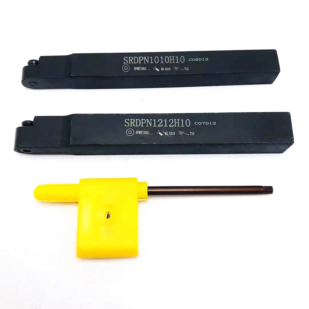 SRDPN1010H10 SRDPN1212H10 herramienta externo de torno CNC, portaherramientas de formación de arco para RPMT10T3MO R5, insertos de carburo de alta calidad