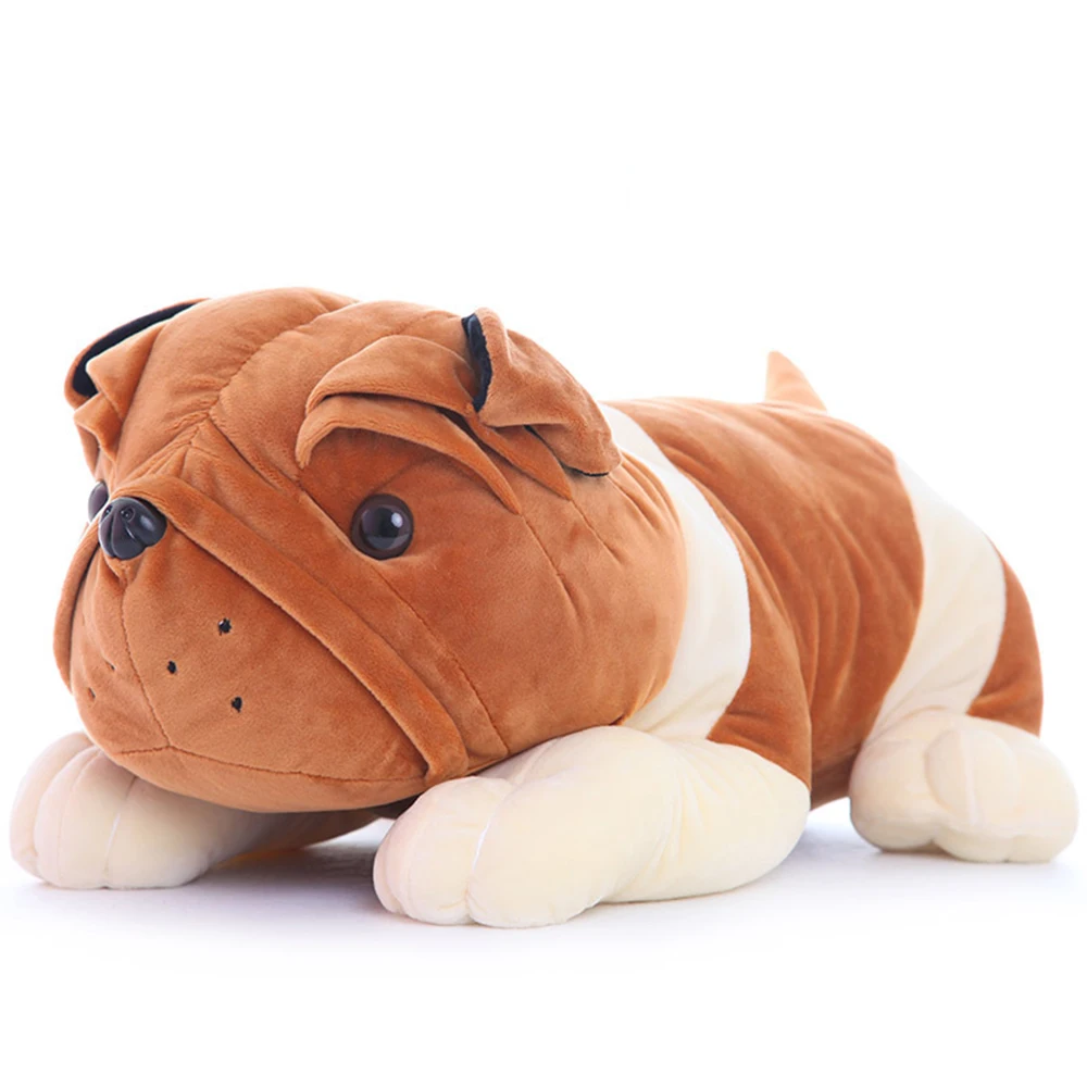 ของเล่นตุ๊กตาสุนัขจำลองน่ารัก Shar Pei Bulldog คุณภาพสูงนุ่มตุ๊กตาสัตว์ตุ๊กตาตุ๊กตาตุ๊กตาวันเกิดของขวัญตกแต่งบ้าน30ซม.19