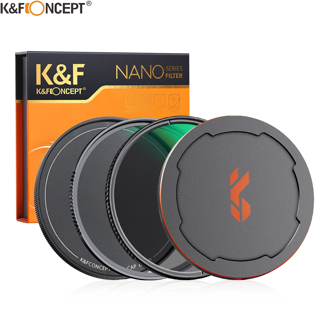 K&F Concept Nano-X MC UV CPL Kits Camera Lens Filter with Lens Cap Multi Layer Coatings Filter 49mm 52mm 58mm 62mm 67mm