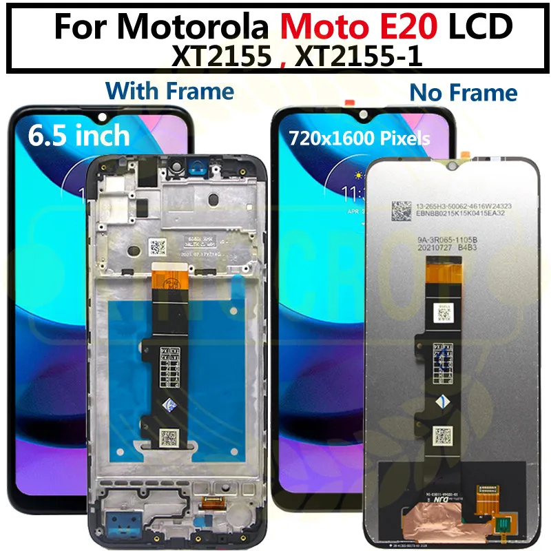 تقرير ونصيحة حول شاشة الهاتف المحمول Original For Motorola Moto E20 LCD XT2155 LCD XT2155-1 مع إطار
