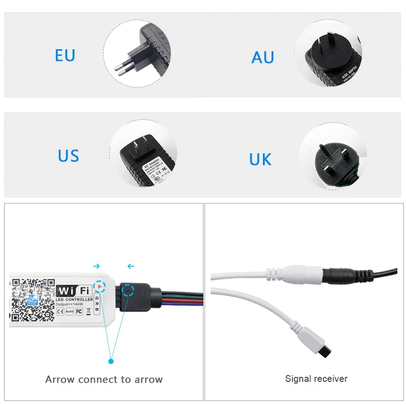 5m 10m 15m RGBW RGBWW RGB 5050 60LEDs taśma LED Luces Led listwa oświetleniowa DC12V elastyczna wstążka IR WiFi Contoller + Adapter ue