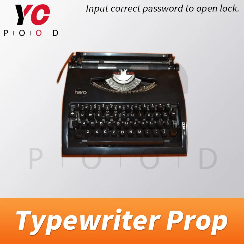 

YOPOOD live-action escape room game typewriter device chamber room mechanism enter correct password to open lock