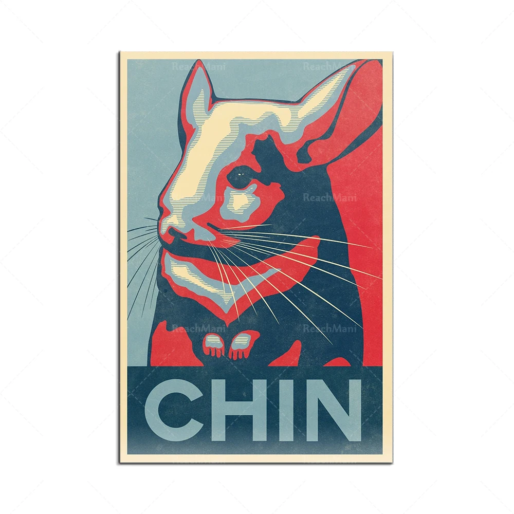 Vote Chinchilla for 2020 US Election | Poster for Art Lovers and Chinchilla Lovers!