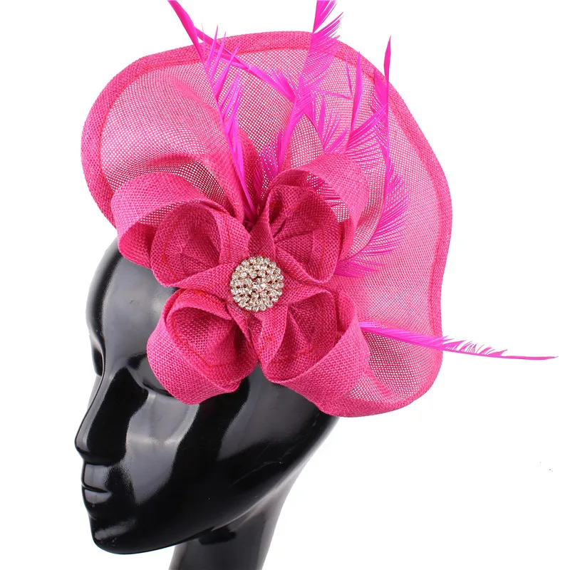 Women Ladies Fashion Headwear Hairpin Bride Cocktail Fascinator Hat Hair Clip Women Wedding Party Tea Cocktail Hair Accessories