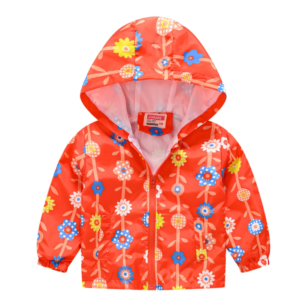 2020 Spring Kids Clothes Boys Jackets Children Hooded Zipper Windbreaker Coat Baby Fashion Print Coat Infant Outerwear For Girls