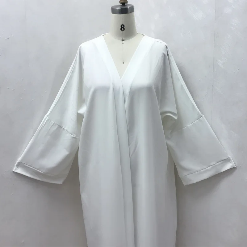 Jubba-vestido de moda musulmana Thobe para mujer, caftán abierto de Color sólido, Dubai, Abaya, Turquía, cárdigan, Túnica islámica para mujer, ropa